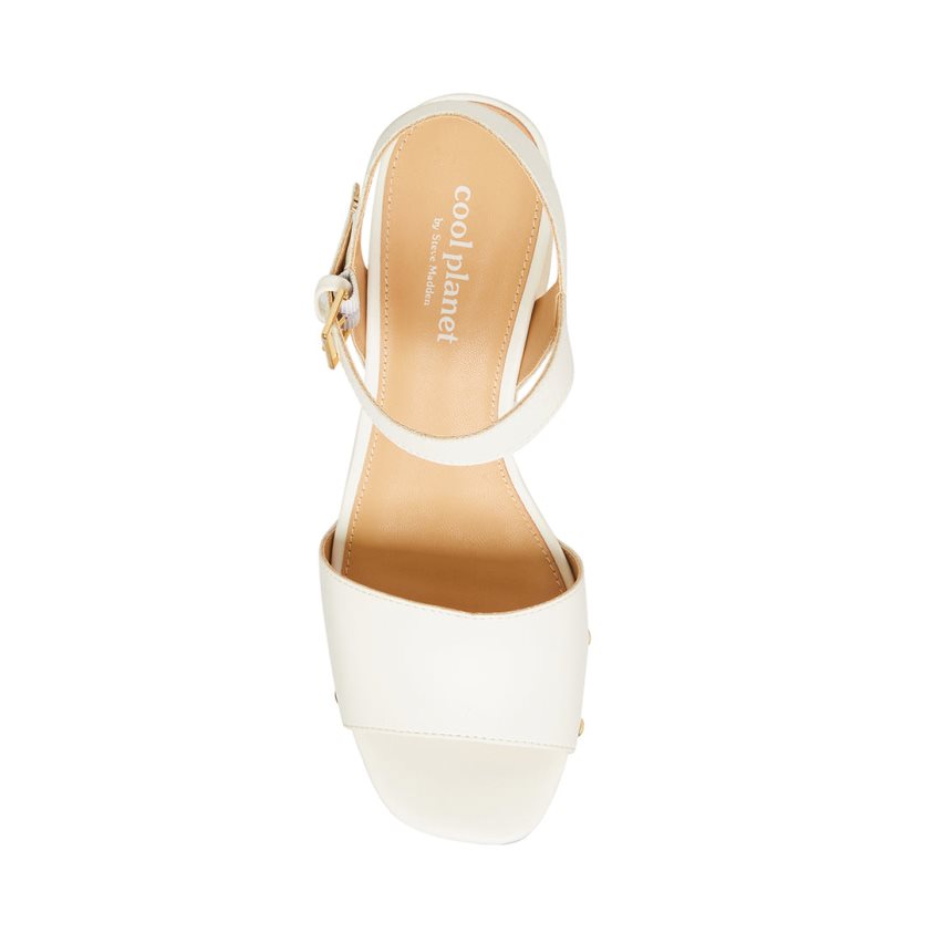 White Steve Madden Rubyy Women's Heels Sandals | PH 7614HZV